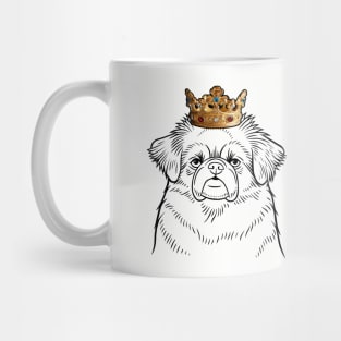 Tibetan Spaniel Dog King Queen Wearing Crown Mug